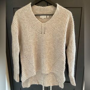 🍂✨Ted Baker Women Beige Wool Alpaca Blend Sweater Oversized 2 L EUC Old Money